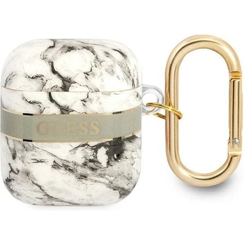 Guess Калъф Guess GUA2HCHMAG за AirPods 1/2, сив, Marble Strap Collection (GUE002023-0)