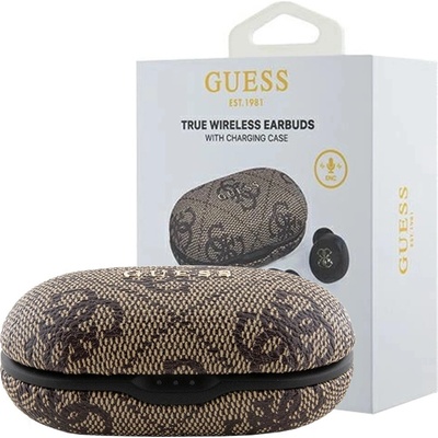 Guess True Wireless 4G PU Metal Logo BT5.3 Stereo Earphones