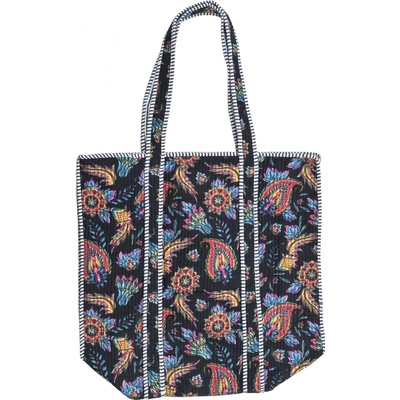 Sanu Babu Velká taška na zip černá s potiskem 44x36x14cm + ucha 30cm 7J