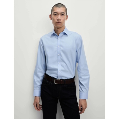 Marks & Spencer Риза от памук с класически силует с незабавна грижа Marks & Spencer синя Marks & Spencer | Sin | МЪЖЕ | 15.5