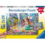 Ravensburger Детски пъзел Ravensburger от 2 x 24 части - Вълшебна русалка (5147) - baby