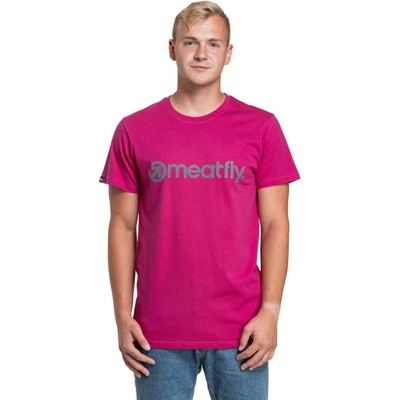 Meatfly Striped Logo Magenta Růžová