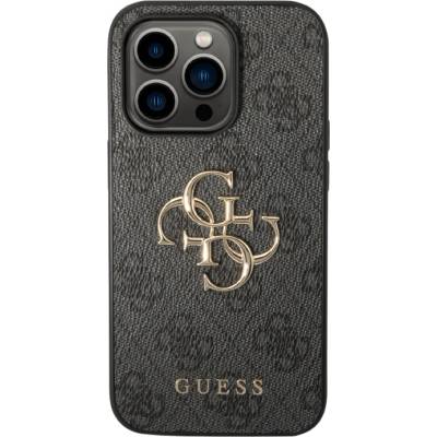 GUESS Калъф Guess - PU 4G Metal Logo, iPhone 15 Pro, сив (3666339171568)