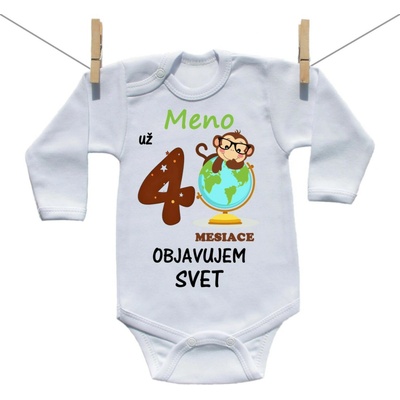 Boodyy Body s dlhým rukávom Už 4 mesiace objavujem svet