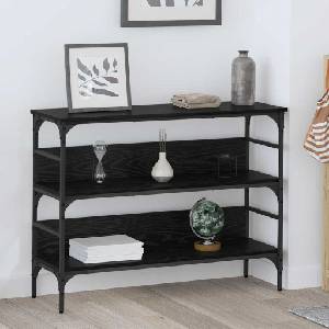 vidaXL Конзолна маса Черен дъб 100 x 32 x 75 см Инженерна дървесина (883555)