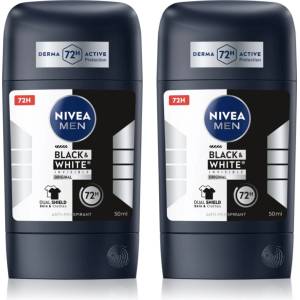Nivea MEN Black & White Invisible Original твърд антиперспирант изгодна опаковка