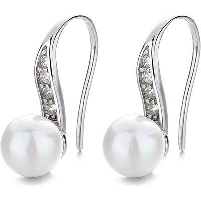 Majya stříbrné náušnice PERLA 10137
