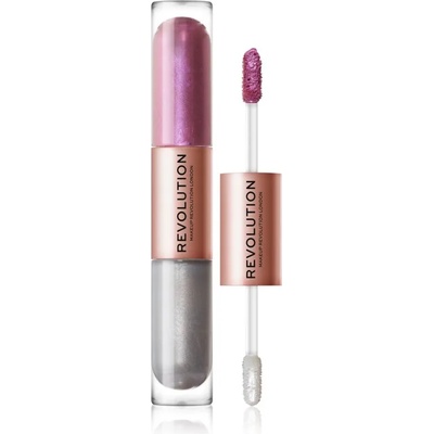 Revolution Beauty Double Up течни очни сенки 2 в 1 цвят Subliminal Lilac 2x2.2ml