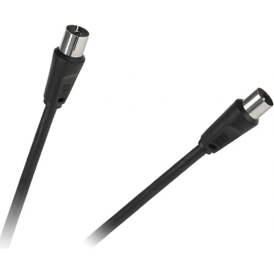 CABLETECH Koaxiálny anténny kábel TV IEC samec – IEC samica 1,8 m čierny L-KPO2735A-1-8