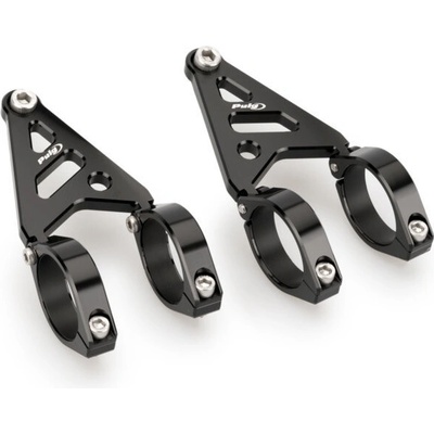 PUIG Clamp set PUIG LUMEN LED 20878N d 35-37cm + suport for headlights čierna