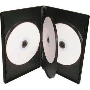  DVD-BOX 14 mm Четворна черна за DVD