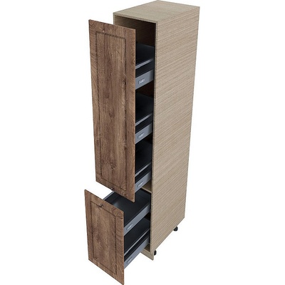 ИРИМ Колонен кухненски шкаф с пет рафта МФ-Дъб натурал-06-65 40 см