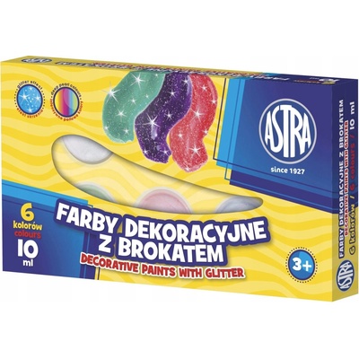 Astra Dekoračné farby s glitrami 6 x 10 ml