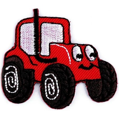 Stoklasa Nažehlovačka nákladní auto, traktor, bagr, vláček, míchačka Balení: 1 ks, Varianta: 11 červená traktor 11 červená traktor