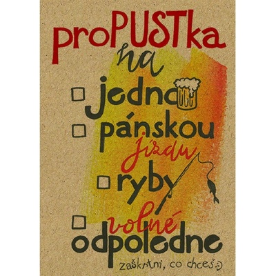 Baloušek BeBechy - přání Propustka, A6, kraftový papír