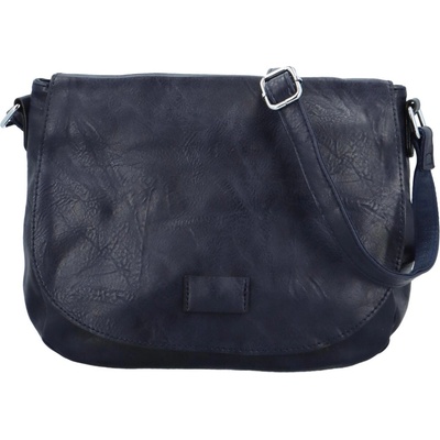 Stylová dámská koženková crossbody kabelka Jacinda tmavě modrá