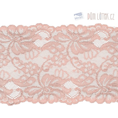 Elastická čipka staroružová, 150 mm