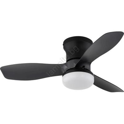 GLOBO 03669 - Таванен вентилатор IRWIN с димируема LED/15W/230V 2700-6500K, черен + ДУ (GL8897)