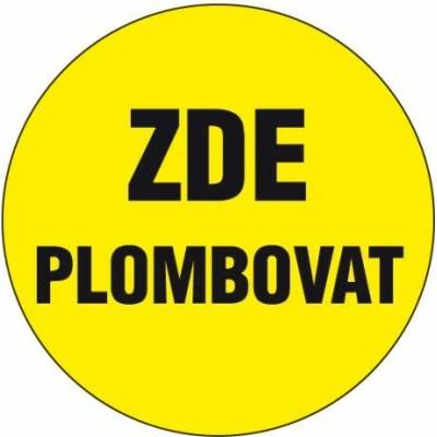 Zde plombovat, Fólie Ø 2 cm, aršík 90 ks