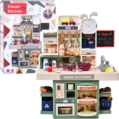 LEAN Toys 23366 Detská kuchynka Dream Kitchen para, svetlá, zvuky, 33 dielov