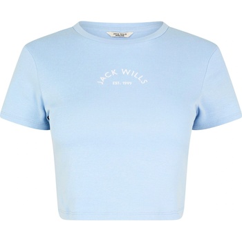 Image 1 of Jack Wills Бебешка тениска Jack Wills Cropped Baby Tee Ladies - Soft Blue
