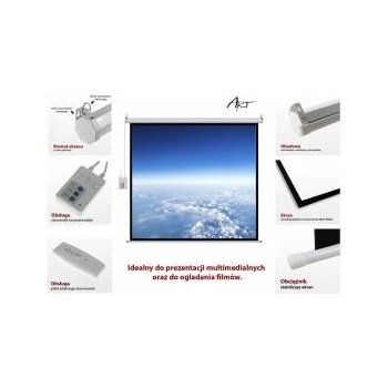 Art & Cuisine Арт електрически екран с дистанционно управление 4: 3, 120", Бял