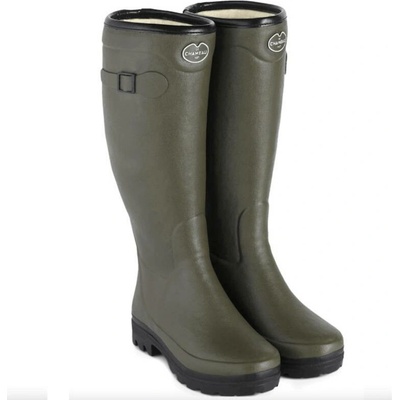 Le Chameau Country Wool Lined dámské holínky Chameau Green