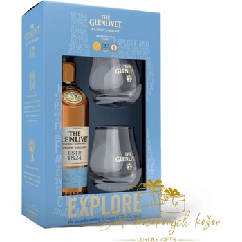 The Glenlivet Founder's Reserve 40% 0,7 l (darčekové balenie 2 poháre)