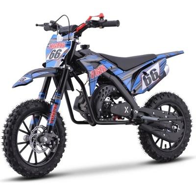 mamido Dětská benzínová motorka RamiGO TIGER 49CC modrá – Zboží Dáma