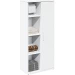 vidaXL Шкаф за баня с държач за ролки, бял, 39x22x90 см (858524)