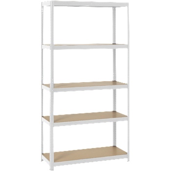 Carmen Метален стелаж Carmen CR-1027, 192x100x40 см, до 65 кг на рафт - бял (3580571)