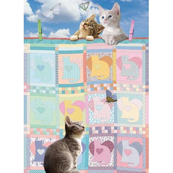 Image 1 of Cobble Hill - Puzzle Quilted Kittens 500 - 500 piese