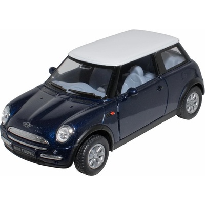 Kinsmart Mini Cooper tmavá modrá 1:28