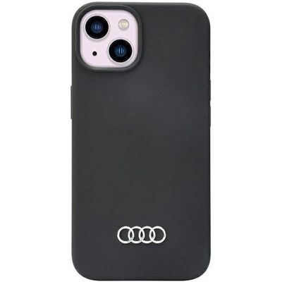 Audi Кейс Audi Silicone Case за iPhone 14 6.1"", черен / черен, твърд, AU-LSRIP14-Q3/D1-BK (KXG0073378)