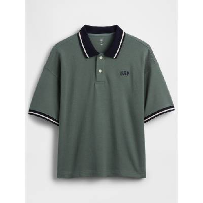 GAP Детска oversize поло тениска с лого GAP GAP | Zelen | Момчешки | XS