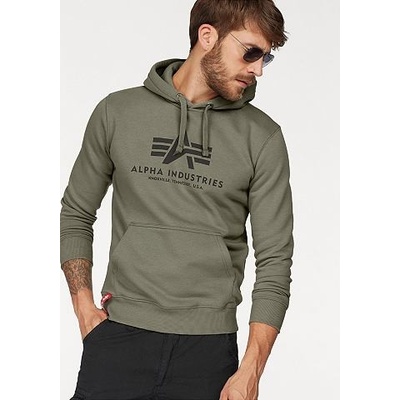 Alpha Industries mikina Basic Hoody olivová