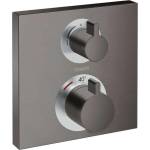 Hansgrohe Ecostat Square - Термостатен смесител за вграждане за 2 консуматора, четкан черен хром 15714340 (15714340)