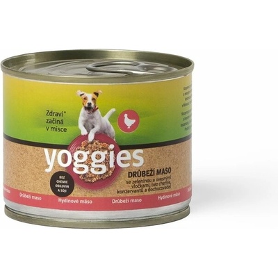 Yoggies hydinová so zeleninou a ovsenými vločkami 200 g