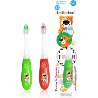 Medpack Dentisimo zubní kartáček KIDS Timer 3-6 let červený soft