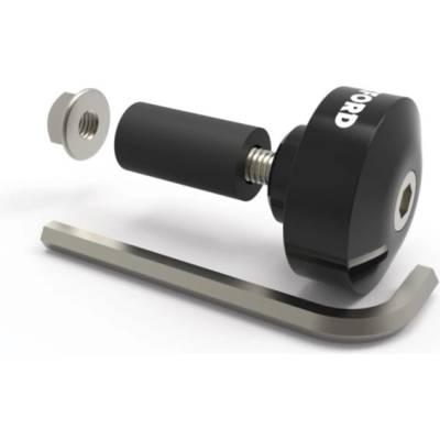 závaží řídítek Bar Ends 1 s redukcí pro vnitřní průměr 13 a 18 mm (vnější 22 a 28,6 mm), OXFORD (černý elox, pár) M003-23
