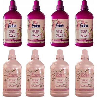 Eden Parfém na textil Eden Floral 4 x 720 ml + Parfém na textil Eden Delicate 4 x 720 ml