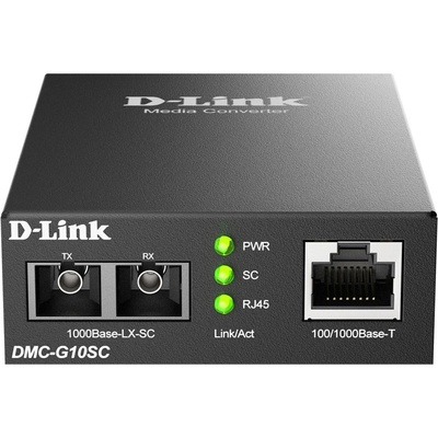 D-Link DMC-G10SC-E, 100-1000Base-T to 1000Base-LX SC Single-Mode (10 km) (DMC-G10SC/E)