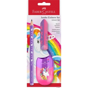 Faber-Castell Комплект триъгълни графитни моливи Faber-Castell Jumbo Unicorn HB FC111528 (FC111528)