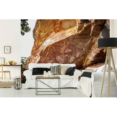 DIMEX ART Самозалепваща се флизелинова фототапета местно скално изкуство 375 x 250 см