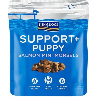 FISH4DOGS Maškrty pre šteniatka na podporu zdravia kĺbov s kúskami lososa 150 g