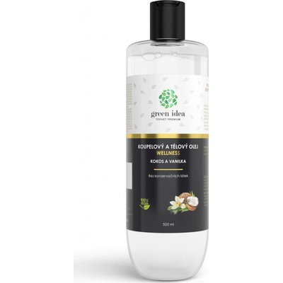 Green idea Olej koupelový Kokos a vanilka v mandlovém oleji 500 ml