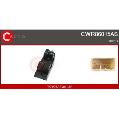 Spínač, zvedací zařízení oken CASCO CWR86015AS
