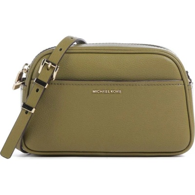 Michael Kors kožená crossbody kabelka jet set pistáciová