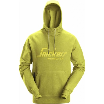 Snickers Workwear mikina s kapucí Bright limetka