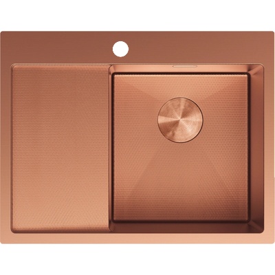 Mexen Exar стоманена мивка с 1 корито и дренаж, дясна 620 x 480 мм, мед HC (6432621005P-65HC)